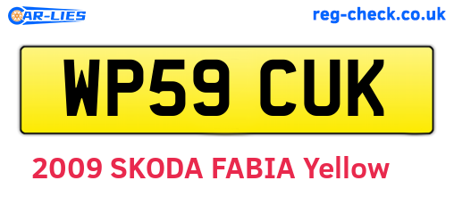 WP59CUK are the vehicle registration plates.