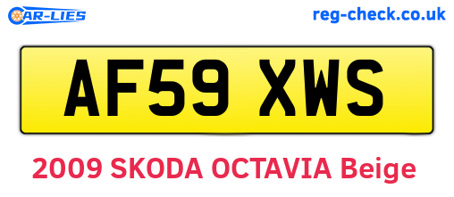 AF59XWS are the vehicle registration plates.