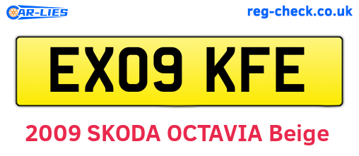 EX09KFE are the vehicle registration plates.