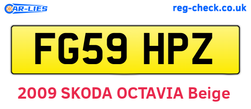 FG59HPZ are the vehicle registration plates.