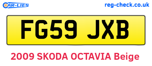 FG59JXB are the vehicle registration plates.