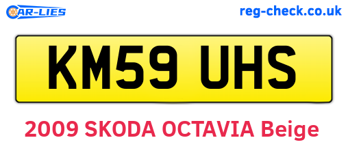 KM59UHS are the vehicle registration plates.