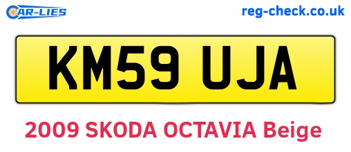 KM59UJA are the vehicle registration plates.