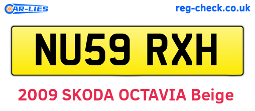 NU59RXH are the vehicle registration plates.