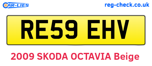 RE59EHV are the vehicle registration plates.
