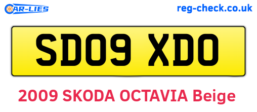 SD09XDO are the vehicle registration plates.
