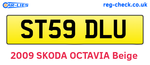 ST59DLU are the vehicle registration plates.