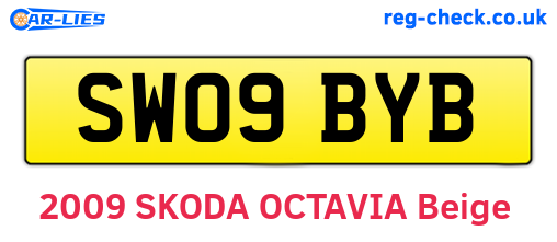 SW09BYB are the vehicle registration plates.