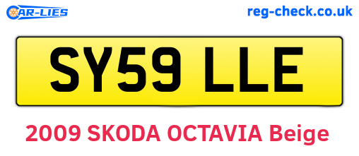 SY59LLE are the vehicle registration plates.