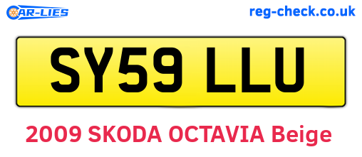 SY59LLU are the vehicle registration plates.