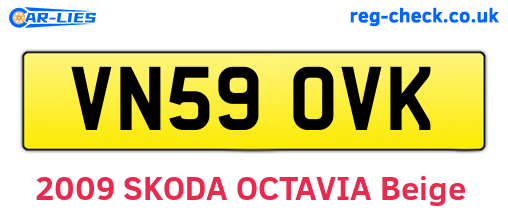 VN59OVK are the vehicle registration plates.