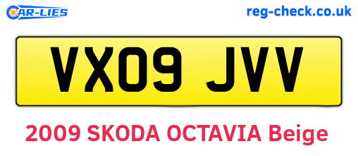 VX09JVV are the vehicle registration plates.