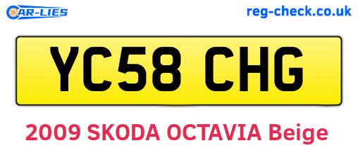 YC58CHG are the vehicle registration plates.