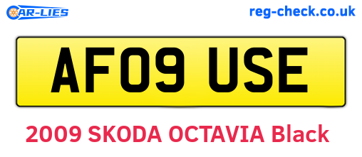 AF09USE are the vehicle registration plates.