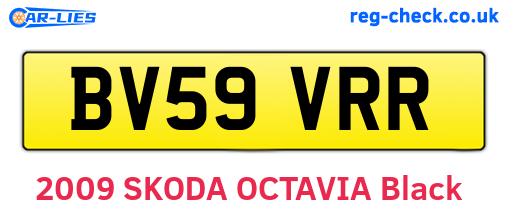 BV59VRR are the vehicle registration plates.
