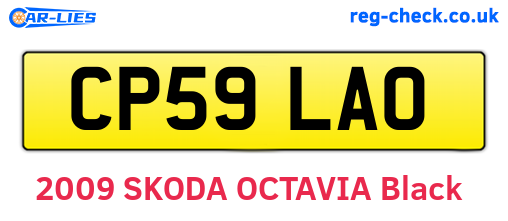 CP59LAO are the vehicle registration plates.