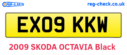 EX09KKW are the vehicle registration plates.