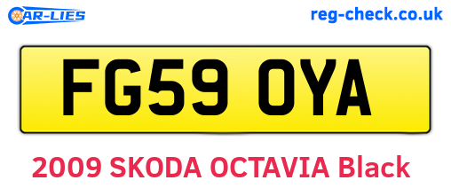 FG59OYA are the vehicle registration plates.