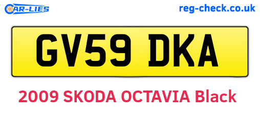 GV59DKA are the vehicle registration plates.