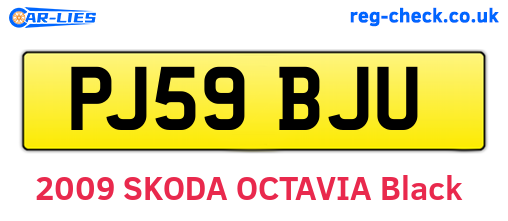PJ59BJU are the vehicle registration plates.