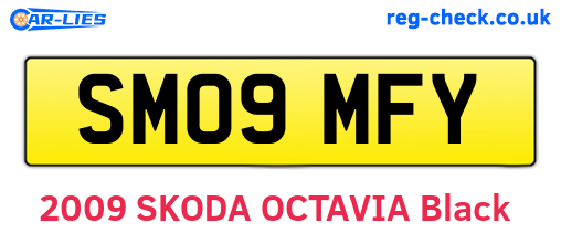 SM09MFY are the vehicle registration plates.