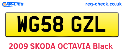 WG58GZL are the vehicle registration plates.
