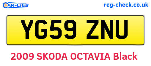 YG59ZNU are the vehicle registration plates.