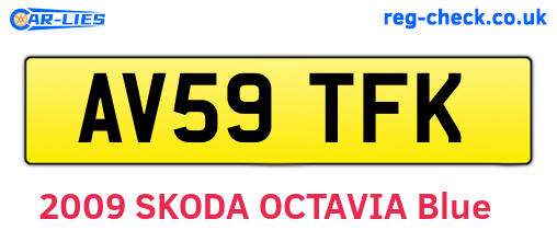 AV59TFK are the vehicle registration plates.