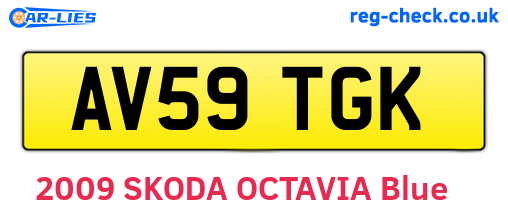 AV59TGK are the vehicle registration plates.