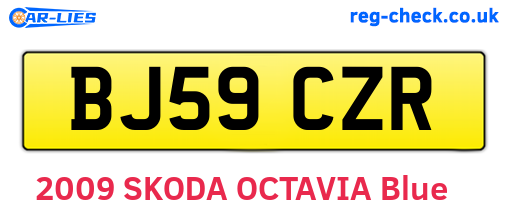 BJ59CZR are the vehicle registration plates.