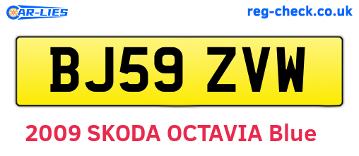 BJ59ZVW are the vehicle registration plates.