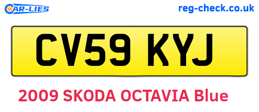 CV59KYJ are the vehicle registration plates.