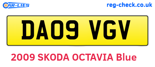 DA09VGV are the vehicle registration plates.