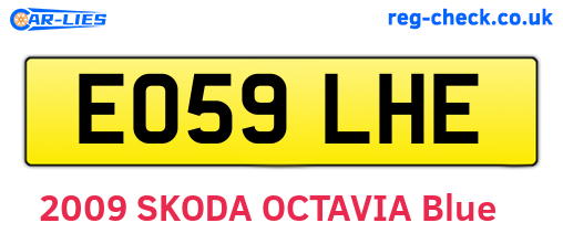 EO59LHE are the vehicle registration plates.