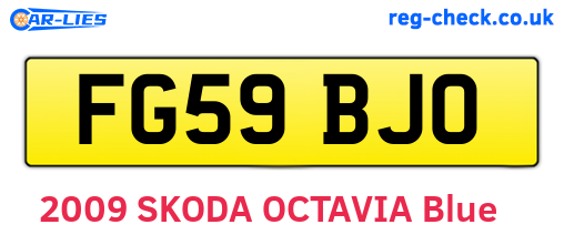 FG59BJO are the vehicle registration plates.