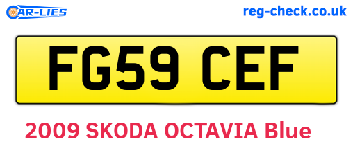 FG59CEF are the vehicle registration plates.