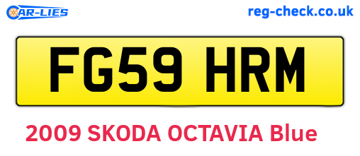 FG59HRM are the vehicle registration plates.