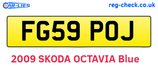 FG59POJ are the vehicle registration plates.