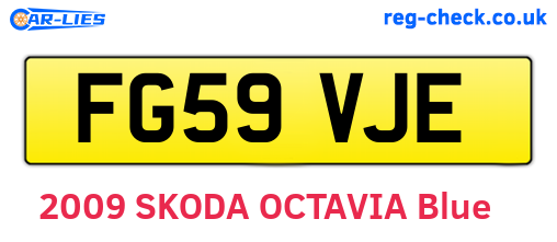 FG59VJE are the vehicle registration plates.