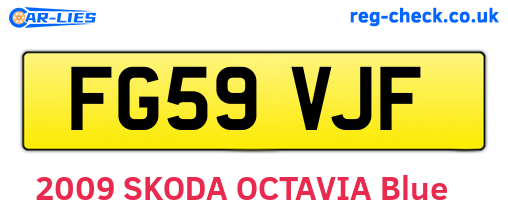 FG59VJF are the vehicle registration plates.
