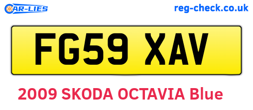 FG59XAV are the vehicle registration plates.