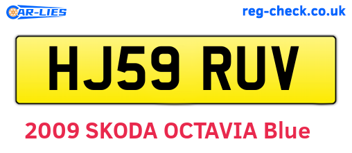 HJ59RUV are the vehicle registration plates.