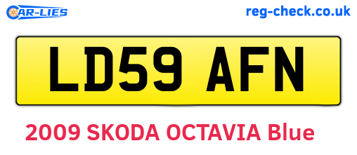 LD59AFN are the vehicle registration plates.