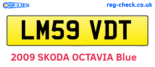 LM59VDT are the vehicle registration plates.