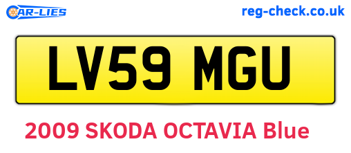 LV59MGU are the vehicle registration plates.