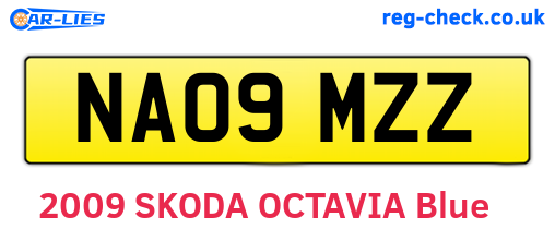 NA09MZZ are the vehicle registration plates.