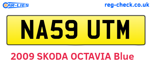 NA59UTM are the vehicle registration plates.