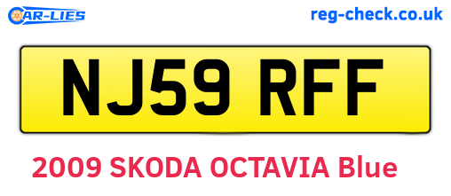 NJ59RFF are the vehicle registration plates.
