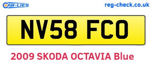 NV58FCO are the vehicle registration plates.