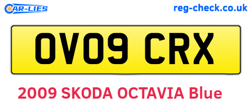 OV09CRX are the vehicle registration plates.
